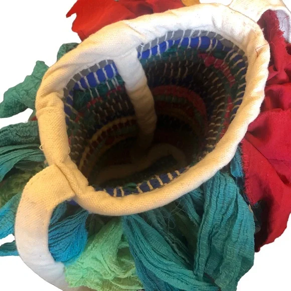 Recycled Kantha Wine Bag Purse - Picture 5 of 12